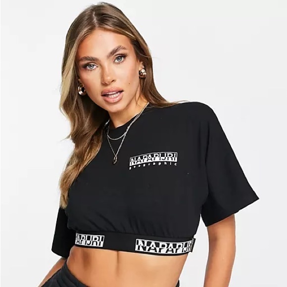 Napapijri Tops - Small Napajiri Cropped Banded Tee
